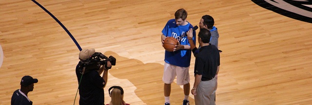 This kid had to make a shot from the half way line to win a 60" TV